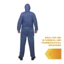 Kimberly Clark Blue Disposable Overall, Medium 104 to 112 cm Chest Size, 1.76 m Length, KleenGuard® A50 Series 96880