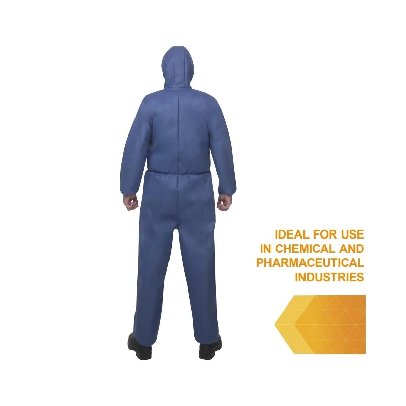 Kimberly Clark Blue Disposable Overall, Medium 104 to 112 cm Chest Size, 1.76 m Length, KleenGuard® A50 Series 96880