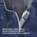 Kimberly Clark Blue Disposable Overall, Medium 104 to 112 cm Chest Size, 1.76 m Length, KleenGuard® A50 Series 96880