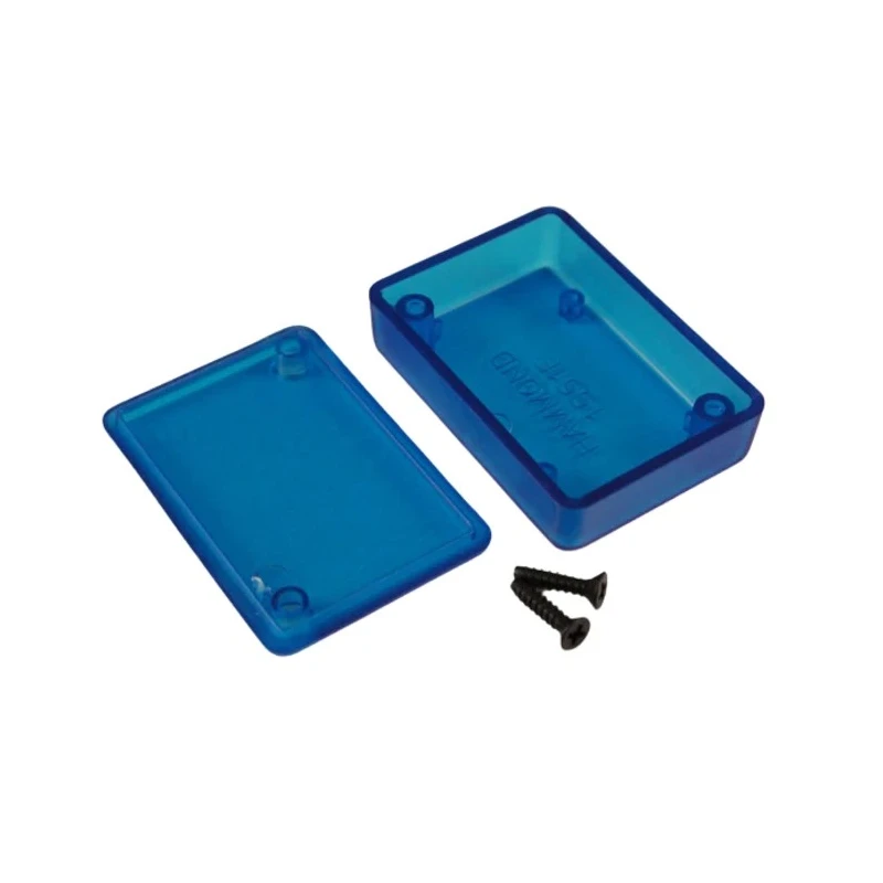 Hammond Flanged 1551 Series Translucent Blue Blue Lid ABS Enclosure IP54 50 mm x 35 mm x 15 mm 1551FTBU