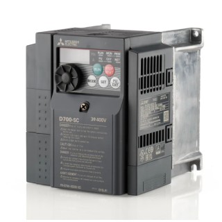 Mitsubishi Electric Inverter Drive, 3 Phase, 3.7 kW, 400 V AC, 8 A, Variable Frequency Vector Control FR-D740-080SC-EC