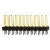 Samtec TSW Series Straight Through Hole Pin Header, 24 Contacts, 2.54 mm Pitch, 2 Row, Unshrouded, 550V TSW-112-14-L-D