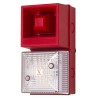 Clifford & Snell YL40 Series Clear Beacon-Sounder Combination 24V DC 108dB IP65 Surface Mount