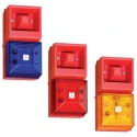 Clifford & Snell YL40 Series Clear Beacon-Sounder Combination 24V DC 108dB IP65 Surface Mount 
