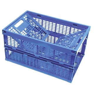 RS PRO 60L Blue Polypropylene Folding Crate, 290 mm x 575 mm x 380 mm 767-4992