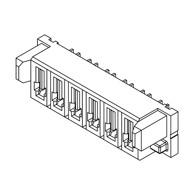 Samtec MPS Series Straight Through Hole PCB Socket 8-Contact 1 Row 5 mm Pitch Solder MPS-08-7.70-01-L-V
