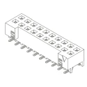 Samtec S2M Series Straight Surface PCB Socket 40-Contact 2 Row 2 mm Pitch Solder S2M-120-02-S-D