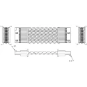 Samtec Wire to Board Cable Assembly 20 Way Female to 40 Way Female Tiger Eye SFSD, 250 mm Length SFSD-20-28-H-10.00-DR-NDX