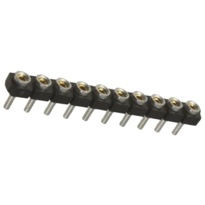 Samtec SL Series Straight Through Hole PCB Socket, 10-Contact, 1 Row, 2.54 mm Pitch, Solder Termination SL-110-T-10