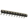 Samtec SL Series Straight Through Hole PCB Socket, 10-Contact, 1 Row, 2.54 mm Pitch, Solder Termination SL-110-T-10
