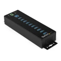 StarTech.com 10 Port USB 3.0 USB Hub, AC Adapter Powered, 198 mm Depth 30 mm Height 55 mm Width HB30A10AME