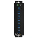 StarTech.com 10 Port USB 3.0 USB Hub, AC Adapter Powered, 198 mm Depth 30 mm Height 55 mm Width HB30A10AME