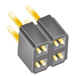 Samtec SLW Series Straight Through Hole PCB Socket 4-Contact 2 Row 2.54 mm Pitch Solder SLW-102-01-G-D