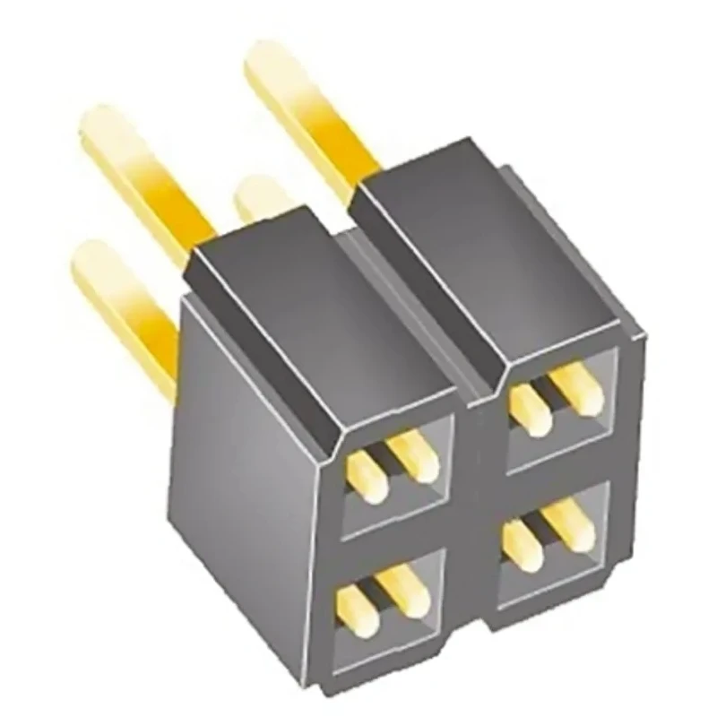 Samtec SLW Series Straight Through Hole PCB Socket 4-Contact 2 Row 2.54 mm Pitch Solder SLW-102-01-G-D