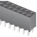 Samtec SQW Series Straight Through Hole PCB Socket 20-Contact 2 Row 2 mm Pitch Solder SQW-110-01-L-D