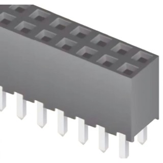 Samtec SQW Series Straight Through Hole PCB Socket 20-Contact 2 Row 2 mm Pitch Solder SQW-110-01-L-D