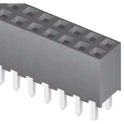Samtec SQW Series Straight Through Hole PCB Socket 20-Contact 2 Row 2 mm Pitch Solder SQW-110-01-L-D
