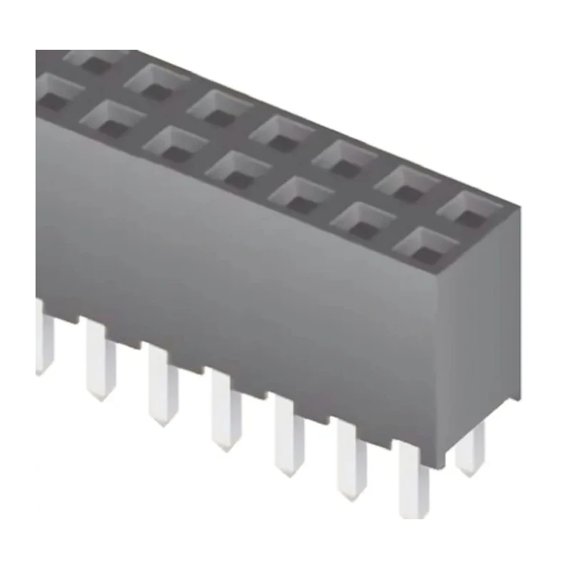 Samtec SQW Series Straight Through Hole PCB Socket 20-Contact 2 Row 2 mm Pitch Solder SQW-110-01-L-D