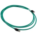 Omron XS6 Shielded Screened Low Smoke Zero Halogen Cat6a Ethernet Cable Green 3 m 30V 