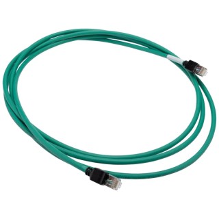 Omron XS6 Shielded Screened Low Smoke Zero Halogen Cat6a Ethernet Cable Green 3 m 30V 