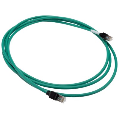 Omron XS6 Shielded Screened Low Smoke Zero Halogen Cat6a Ethernet Cable Green 3 m 30V