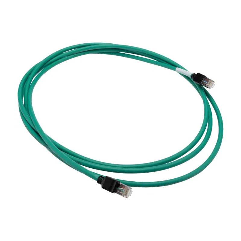 Omron XS6 Shielded Screened Low Smoke Zero Halogen Cat6a Ethernet Cable Green 3 m 30V 