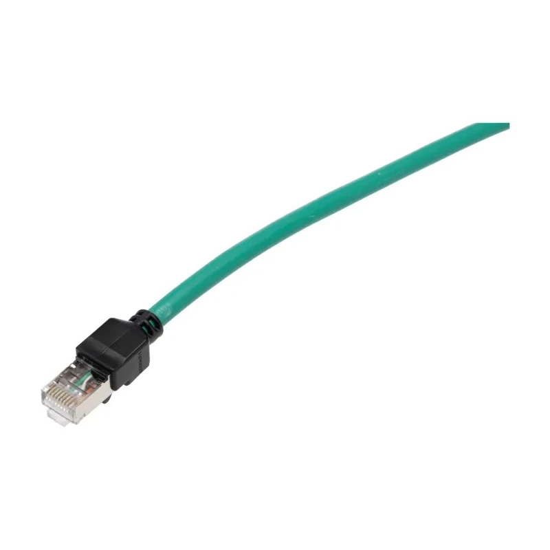 Omron XS6 Shielded Screened Low Smoke Zero Halogen Cat6a Ethernet Cable Green 3 m 30V 