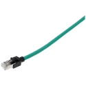 Omron XS6 Shielded Screened Low Smoke Zero Halogen Cat6a Ethernet Cable Green 3 m 30V 