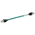 Omron XS6 Cat6a Ethernet Cable 4 Core, Green, 200 mm, Shielded Screened, Low Smoke Zero Halogen 