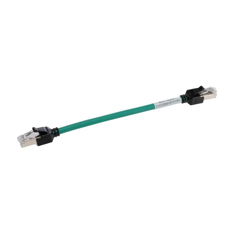 Omron XS6 Cat6a Ethernet Cable 4 Core, Green, 200 mm, Shielded Screened, Low Smoke Zero Halogen 