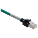 Omron XS6 Cat6a Ethernet Cable 4 Core, Green, 200 mm, Shielded Screened, Low Smoke Zero Halogen 