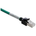 Omron XS6 Cat6a Ethernet Cable 4 Core, Green, 200 mm, Shielded Screened, Low Smoke Zero Halogen 