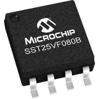 Microchip NOR 8 MB SPI Flash Memory 8-Pin SOIJ SST25VF080B-50-4I-S2AE-T