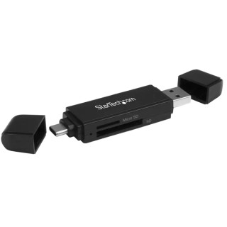 StarTech.com External 2-Port SD and MicroSD USB 3.1 Card Reader Writer 105mm x 70mm x 20mm SDMSDRWU3AC