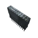 Samtec ESQ Series Straight Through Hole PCB Socket, 6-Contact, 2 Row, 2.54 mm Pitch, Solder Termination ESQ-106-14-G-D