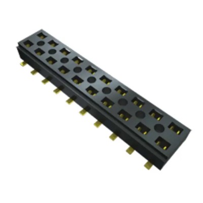 Samtec CLT Series Straight Surface PCB Socket 5-Contact 2 Row 2 mm Pitch Solder CLT-105-02-L-D-BE
