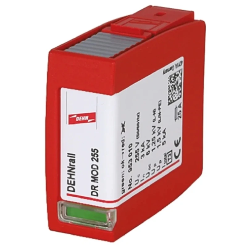 Dehn Surge Protection Plug 255V AC/DC Maximum Voltage Rating 5 kA Surge Arrester Protection Module DR MOD 255