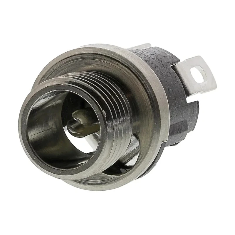 Switchcraft Straight DC Power Socket Panel Mount 5A 12.0V Silver 722A-RS
