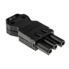 Wieland GST18i3 Series Black 3-Pole Cable Mini Connector Female Screw Terminal 250V 20A IP40 GST18i3