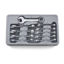 GearWrench 10-Piece Stubby Combination Metric Spanner Set 10 to 19 mm Alloy Steel Full Polish Chrome 81904