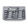 GearWrench 10-Piece Stubby Combination Metric Spanner Set 10 to 19 mm Alloy Steel Full Polish Chrome 81904