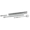 GearWrench 18-Piece 1/2 in 6 Point Drive Standard Metric Socket Set Chrome Alloy Steel 80708