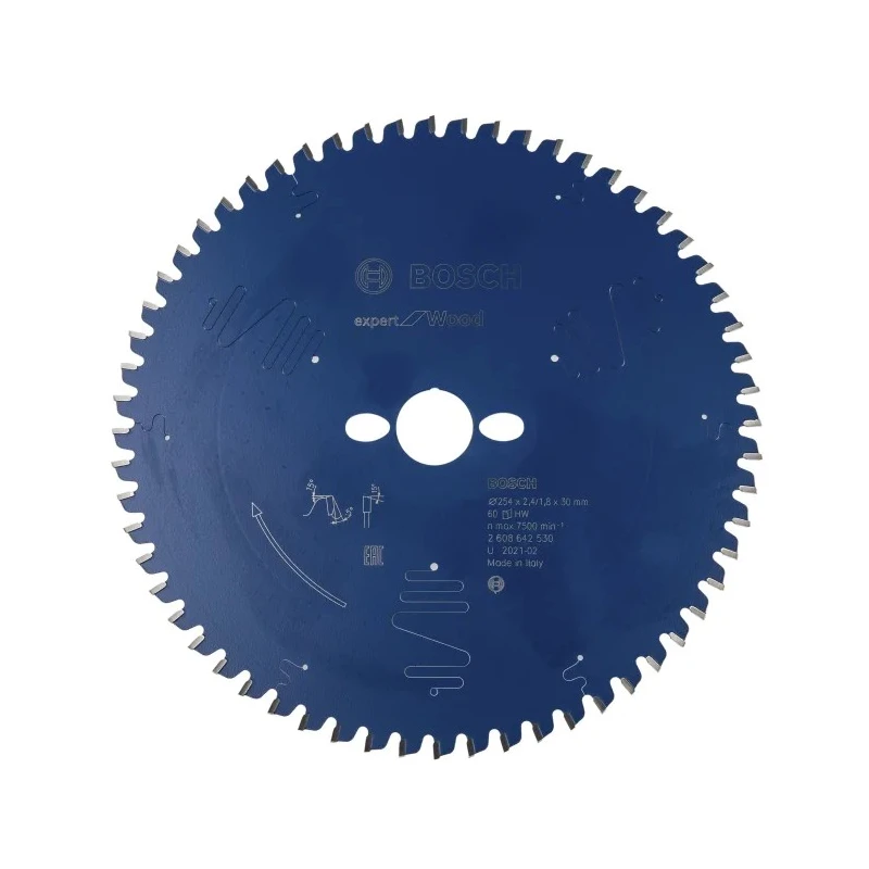 Bosch Circular Saw Blade 254 mm Diameter, 60 Teeth, Alternate Top Bevel, 1.8 mm Kerf Thickness, Arbor Diameter 30 2608642530