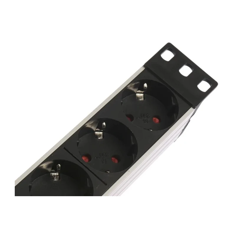 brennenstuhl Power Distribution Unit Extension Lead Kit 230V AC 16A 2m Cable 9 Socket Type F Switchable Black 1390007009
