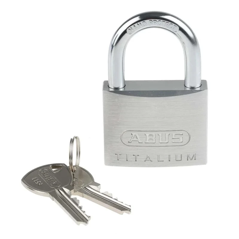 ABUS Keyed Titalium Weatherproof Padlock 8 mm Shackle Diameter, 50 mm Body Width 64TI/50 KA6511