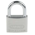 ABUS Keyed Titalium Weatherproof Padlock 8 mm Shackle Diameter, 50 mm Body Width 64TI/50 KA6511
