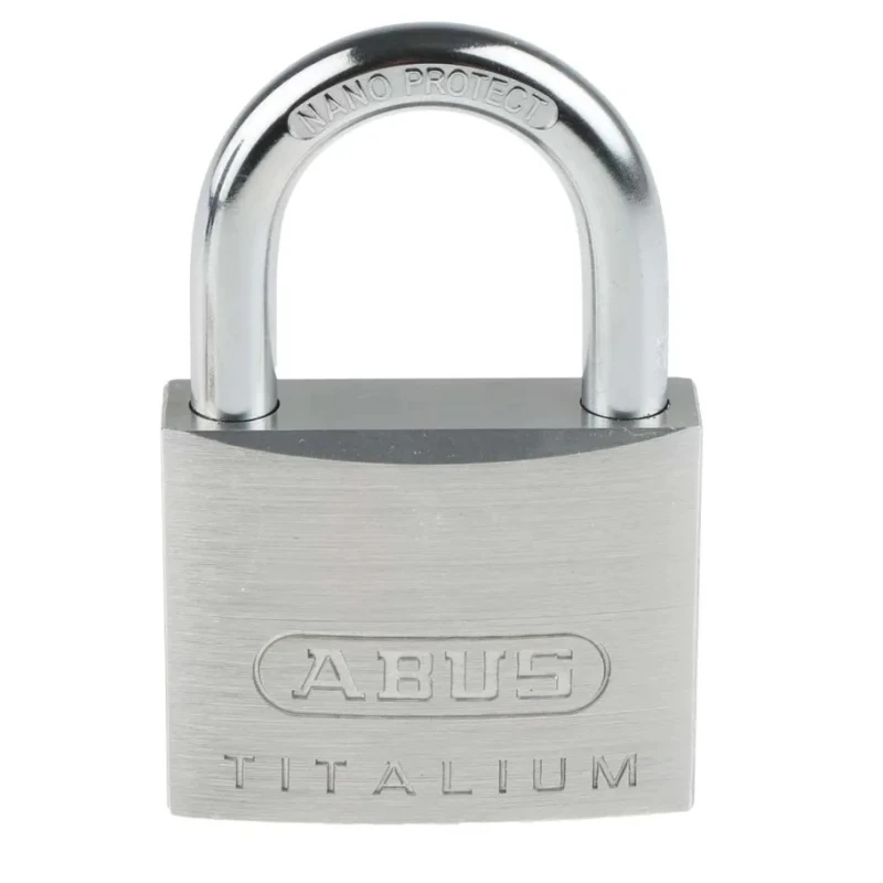ABUS Keyed Titalium Weatherproof Padlock 8 mm Shackle Diameter, 50 mm Body Width 64TI/50 KA6511