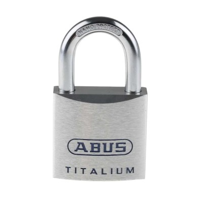 ABUS Weatherproof Padlock Titanium Body 8 mm Shackle Diameter 45 mm Width 80TI/45 KA8011