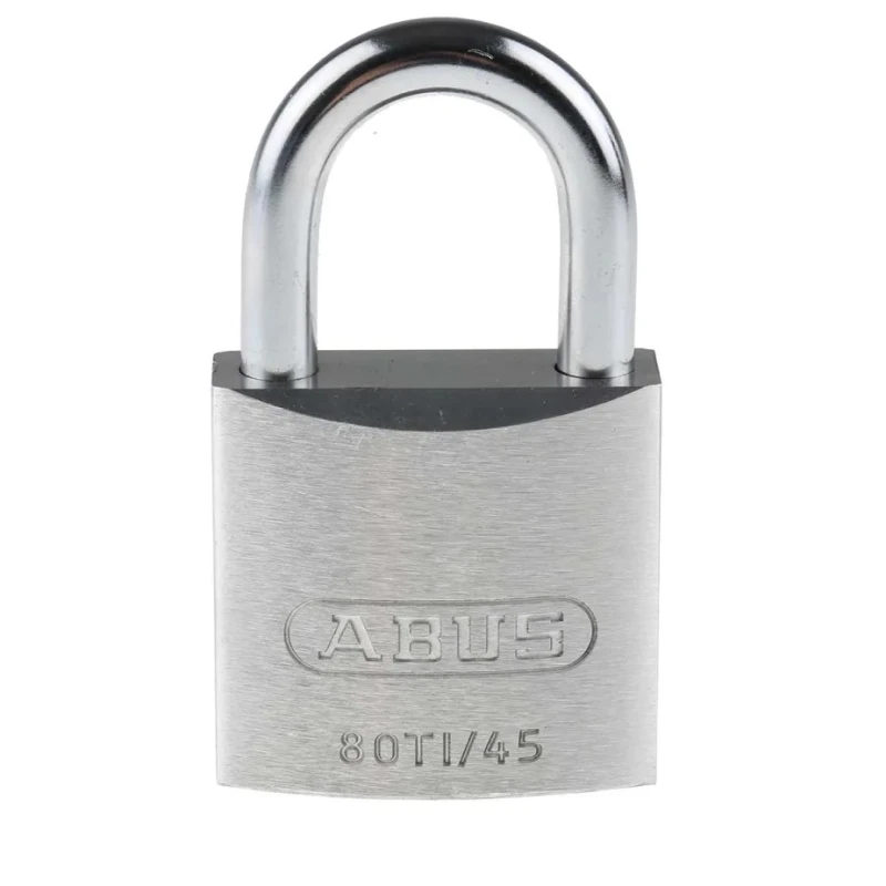 ABUS Weatherproof Padlock Titanium Body 8 mm Shackle Diameter 45 mm Width 80TI/45 KA8011
