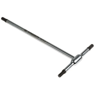 Facom T Metric Hex Key, Long Arm, Hex Size 6 mm, Chrome Finish, 210mm Length 84TC.6
